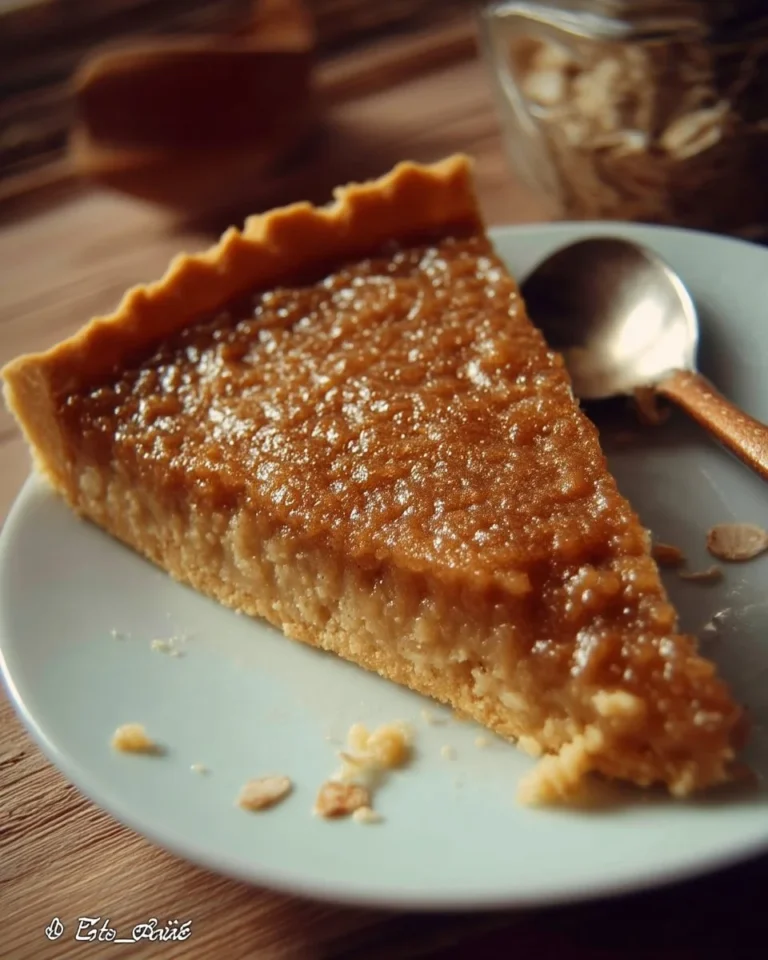 Tarte au sucre et gruau, un dessert traditionnel québécois savoureux.