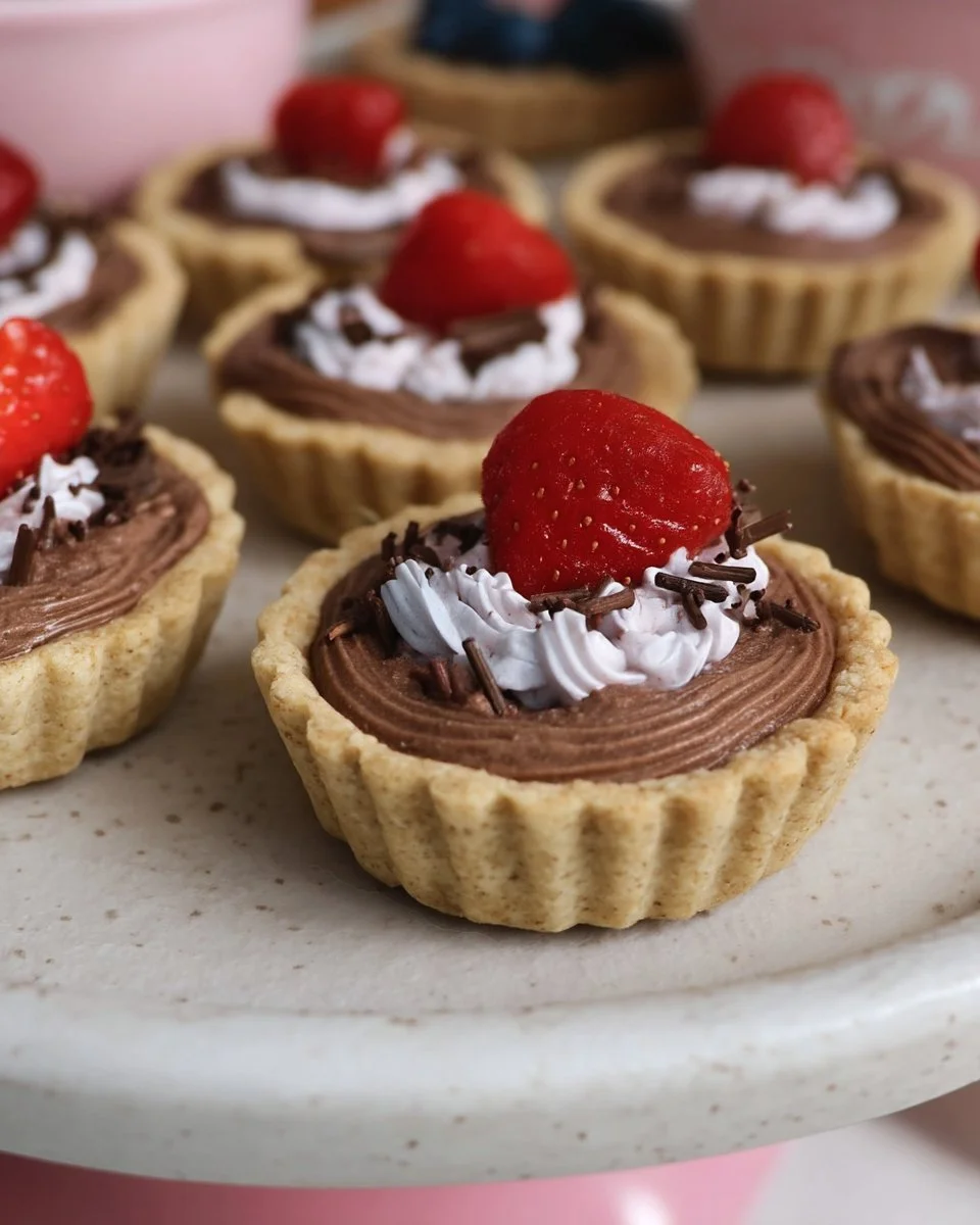 Tartelettes aux deux mousses prêtes à être savourées