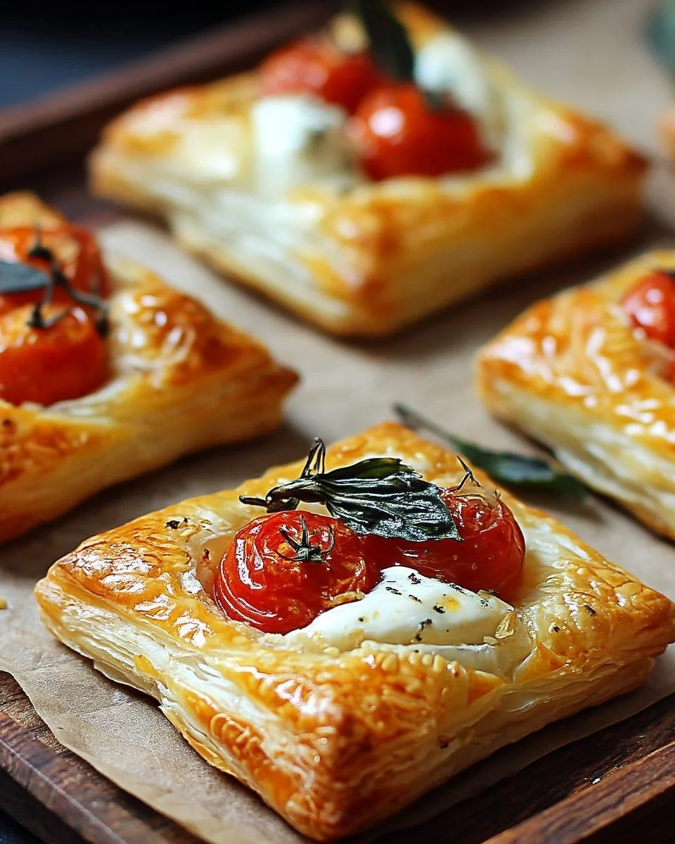 Feuilleté aux Tomates Cerises et Mozzarella