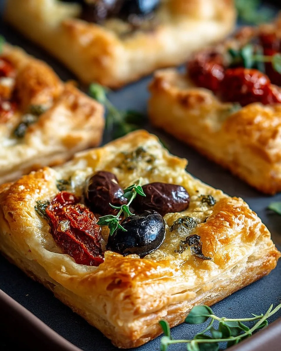 Feuilleté aux Olives et Tomates Séchées