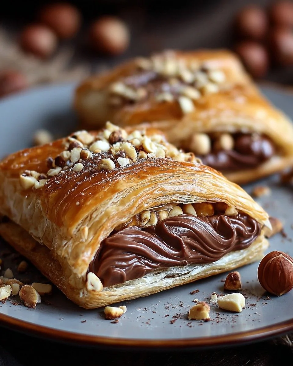 Feuilleté au Nutella et aux noisettes