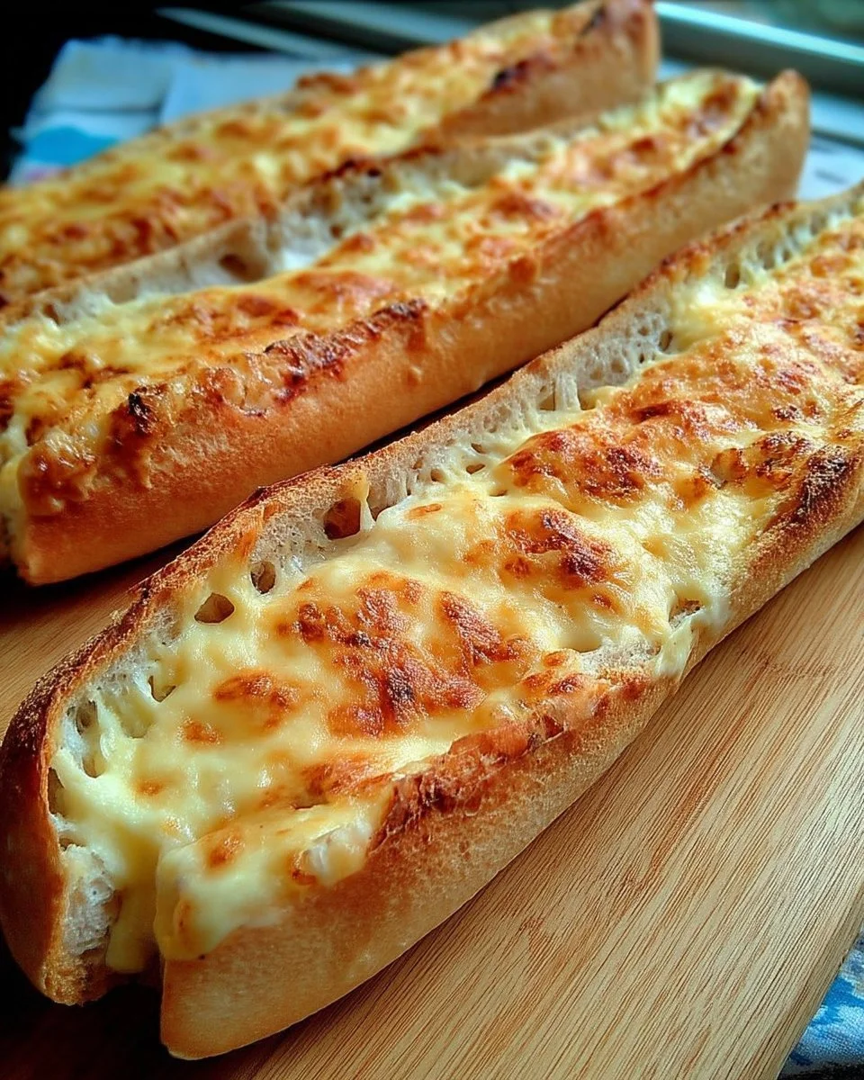 Baguette 4 fromages au four