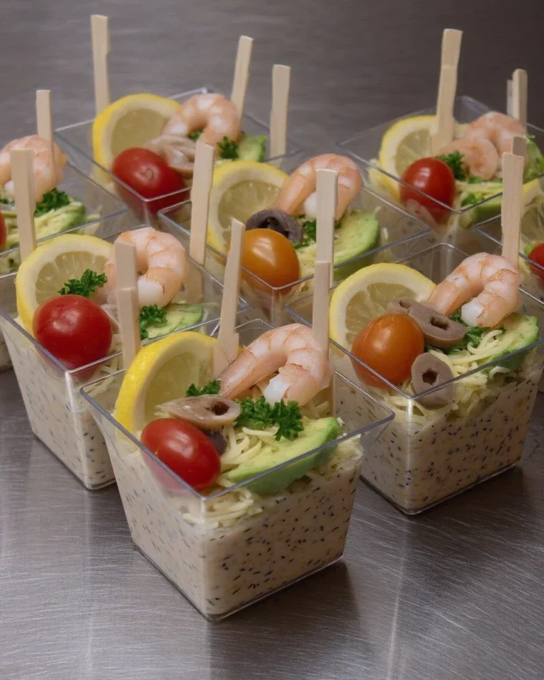 Salade d'avocat crevettes avec citron frais