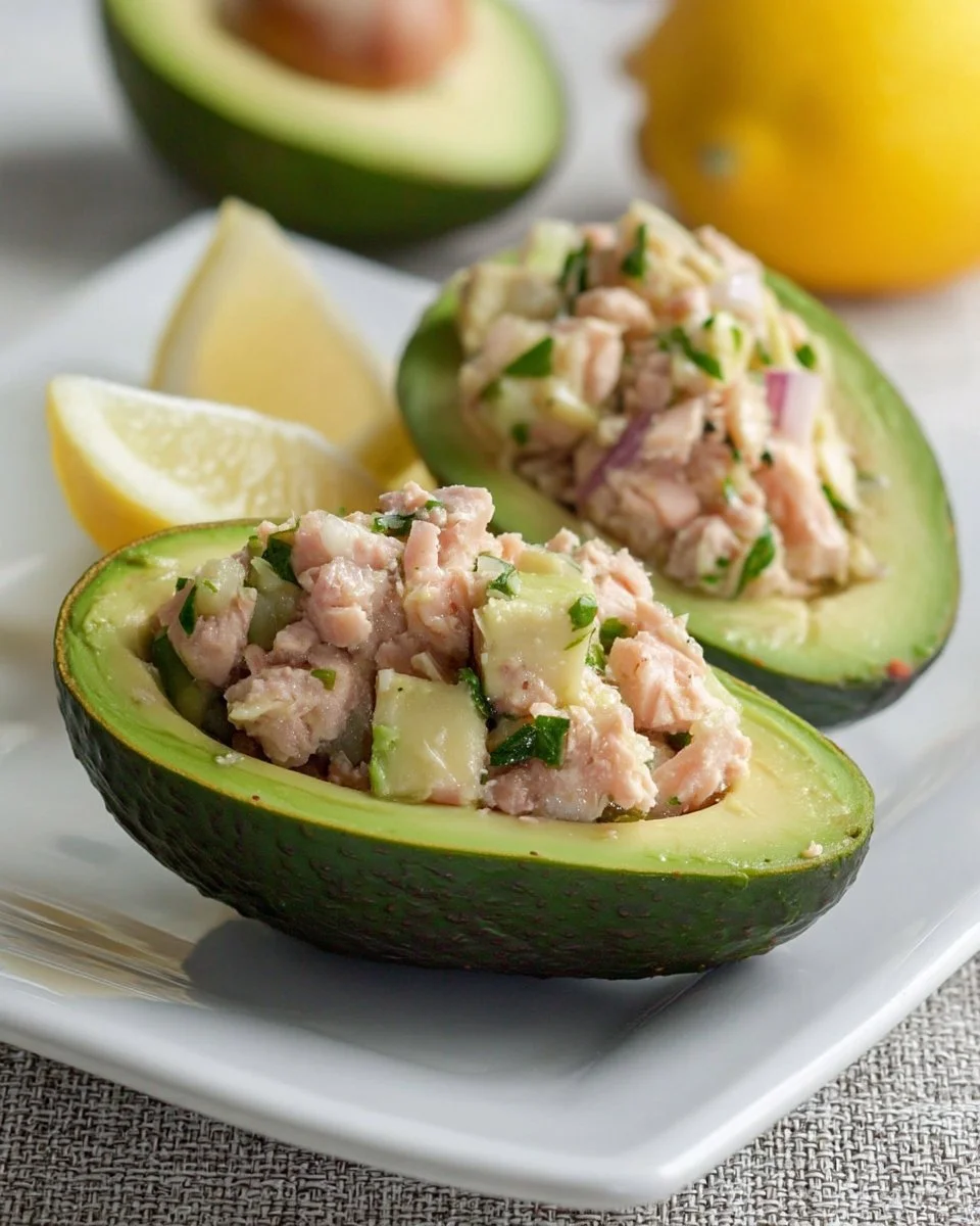 Avocats farcis au thon, une recette gourmande et saine pour vos repas.