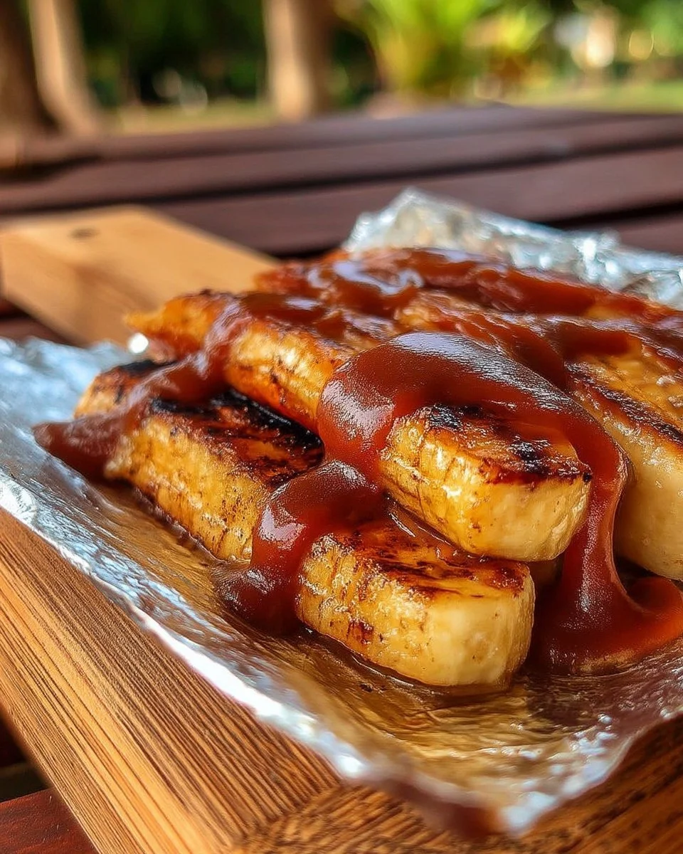 Bananes cuites au four avec sauce caramel à savourer