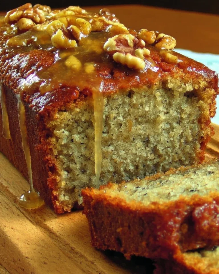 Gâteau à la banane avec miel et noix, un délice savoureux