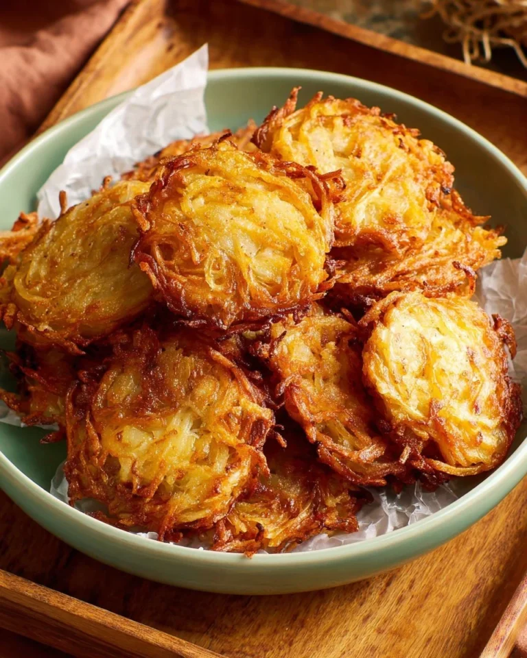 Beignets d'oignons croustillants dorés sur une assiette