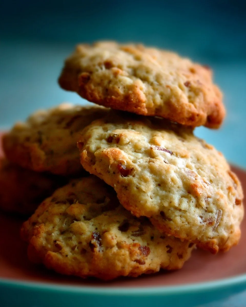Biscuits à l'avoine et à l'érable sur une assiette en bois