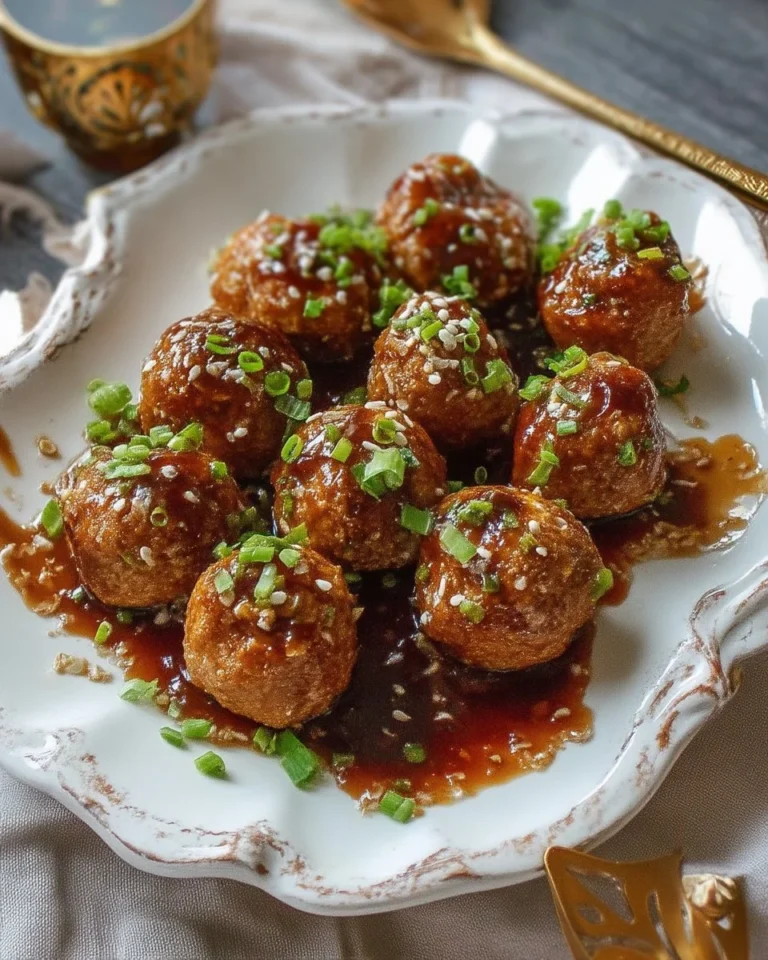Boulettes asiatiques savoureuses dans une sauce asiatique appétissante