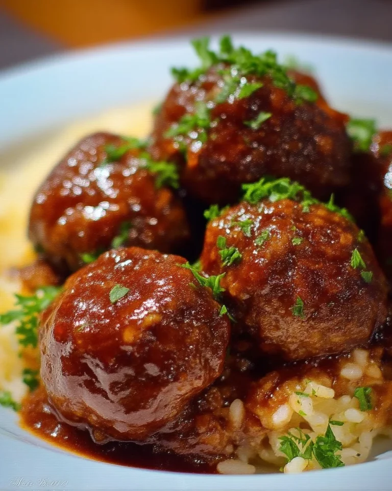 Boulettes de boeuf haché à la Steeve servies avec une garniture savoureuse