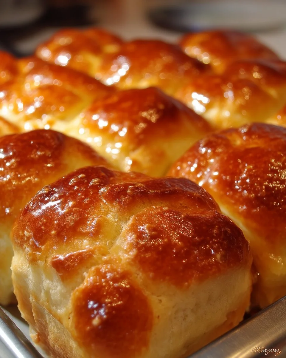 Brioches à l'érable moelleuses avec un glaçage doré