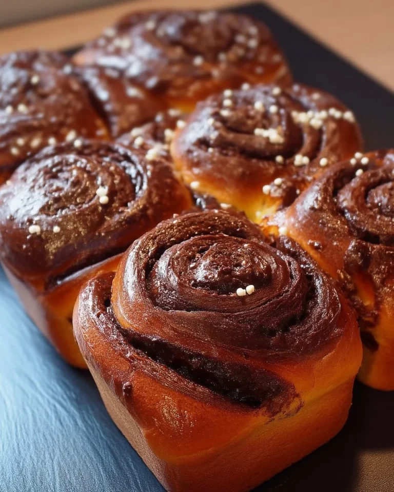 Brioches au chocolat moelleuses et fondantes, prêtes à être dégustées.