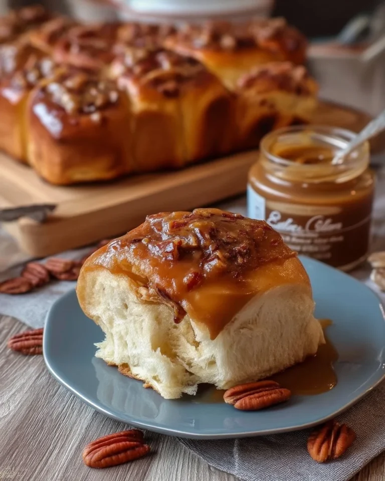 Brioches au dulce de leche garnies de pacanes croquantes