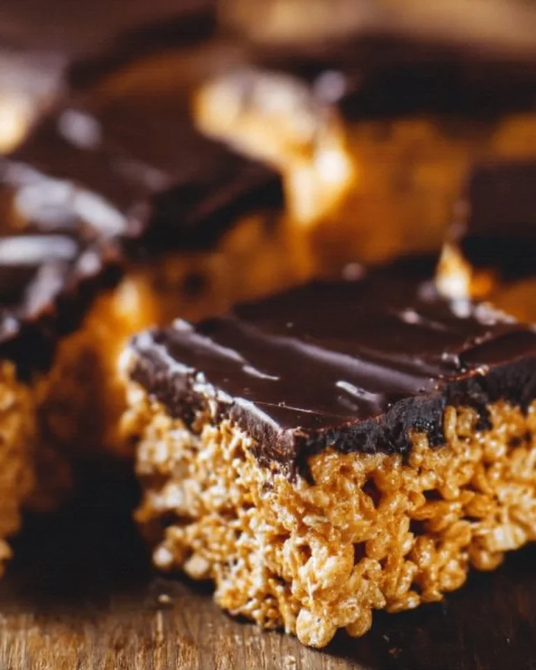 Carrés aux Rice Krispies choco-arachides croustillants et savoureux