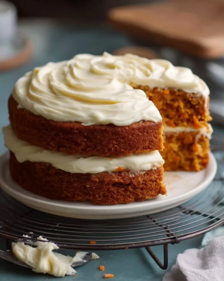 Gâteau aux carottes avec un nappage onctueux au fromage à la crème