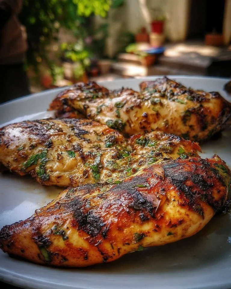 Poulet mariné aux herbes pour barbecue
