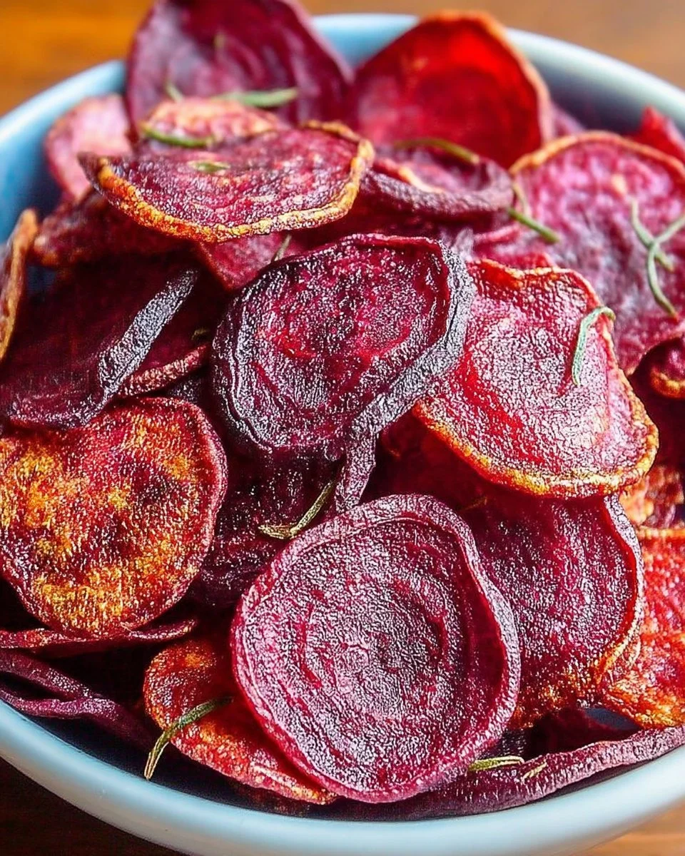 Chips de betterave croustillantes servies dans un bol