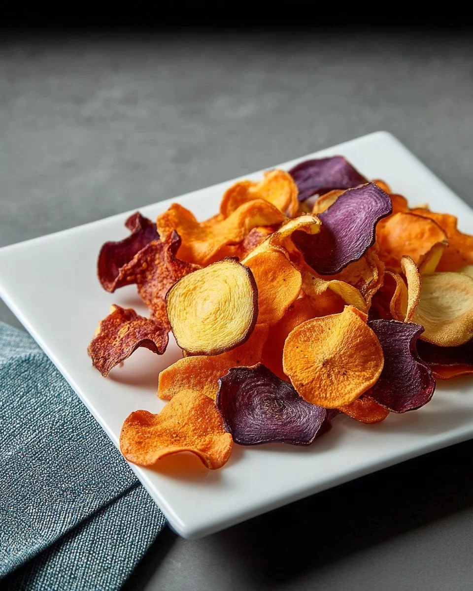 Chips de légumes croustillants faits maison dans un bol