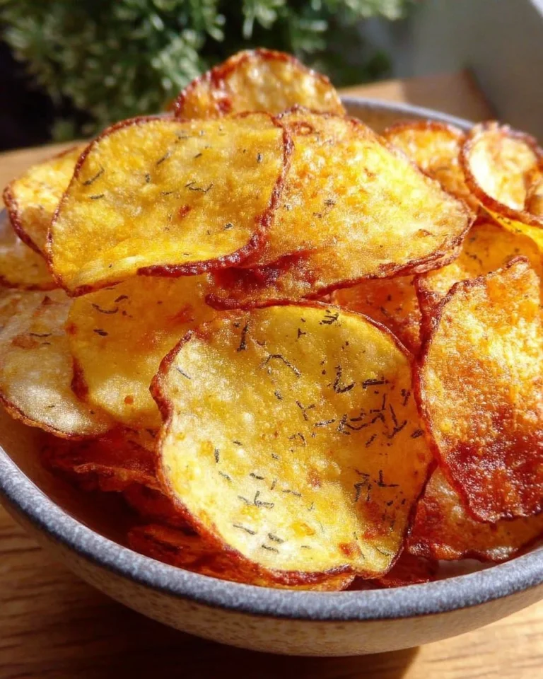 Chips de pommes de terre maison dorées et croustillantes sur une assiette