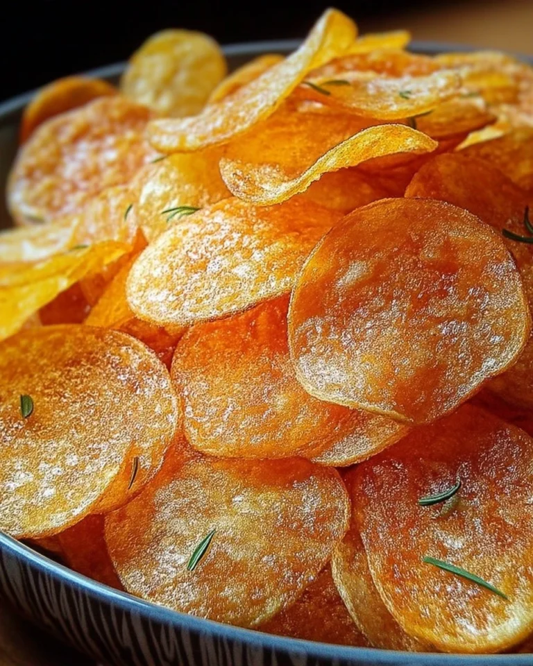 Chips Maison Ultra-Dorées, croustillantes et savoureuses, faites maison.