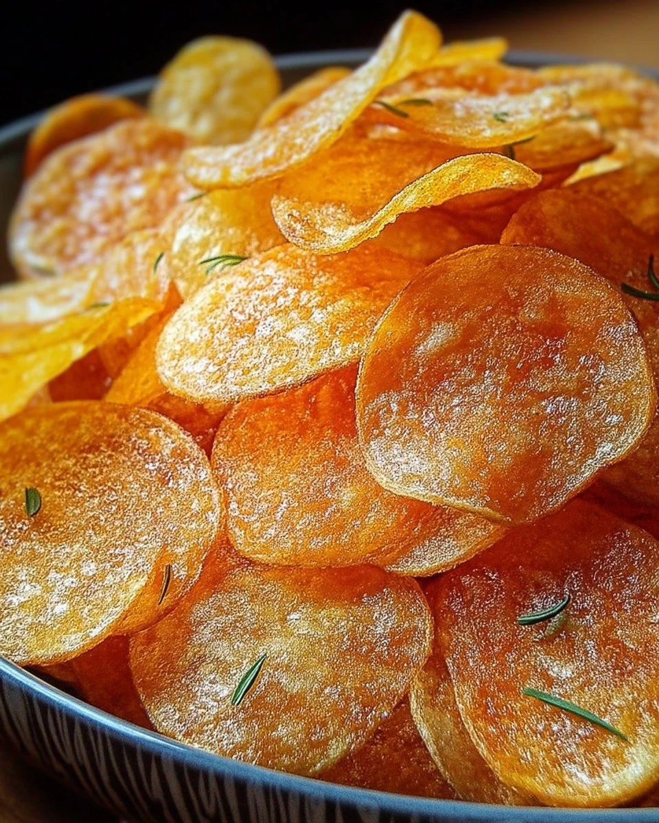 Chips Maison Ultra-Dorées, croustillantes et savoureuses, faites maison.