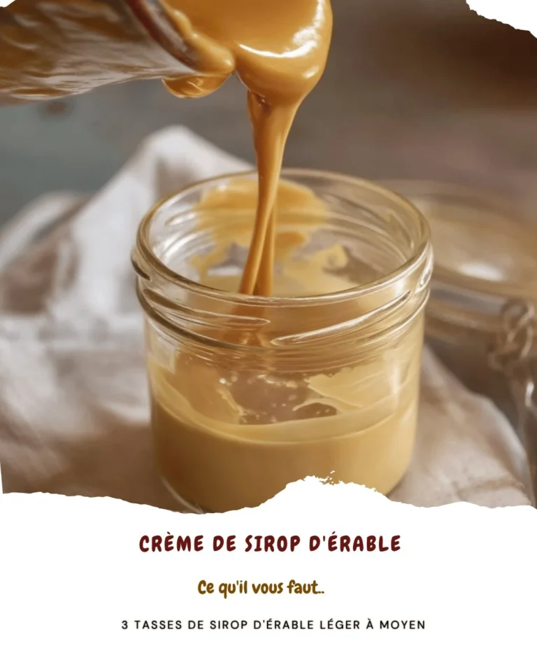 Crème de sirop d'érable pour desserts et tartines