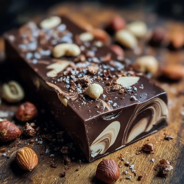 Tablette de chocolat croustillante swirlée avec amandes et noisettes