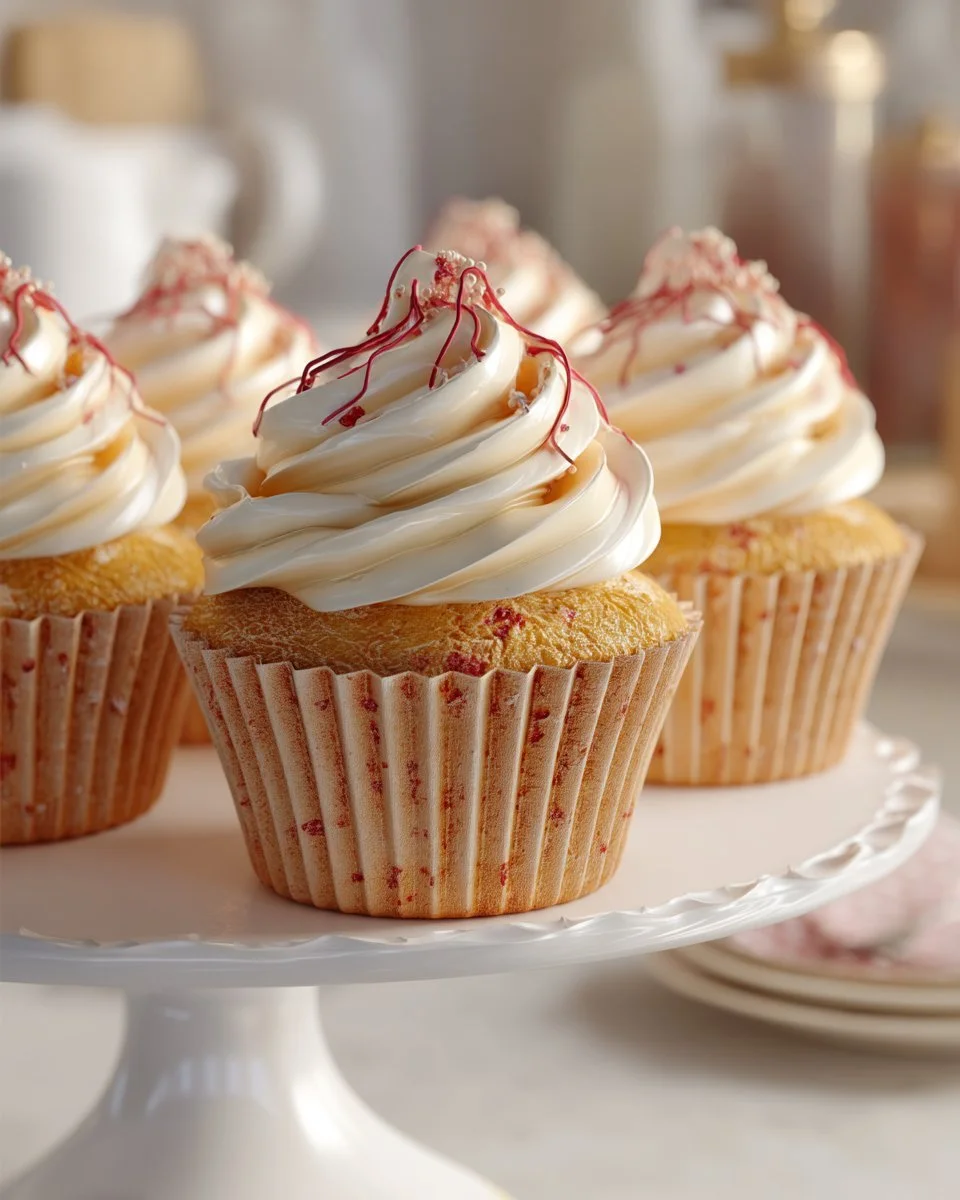 Photo de délicieux cupcakes à l'érable décorés avec un glaçage crémeux