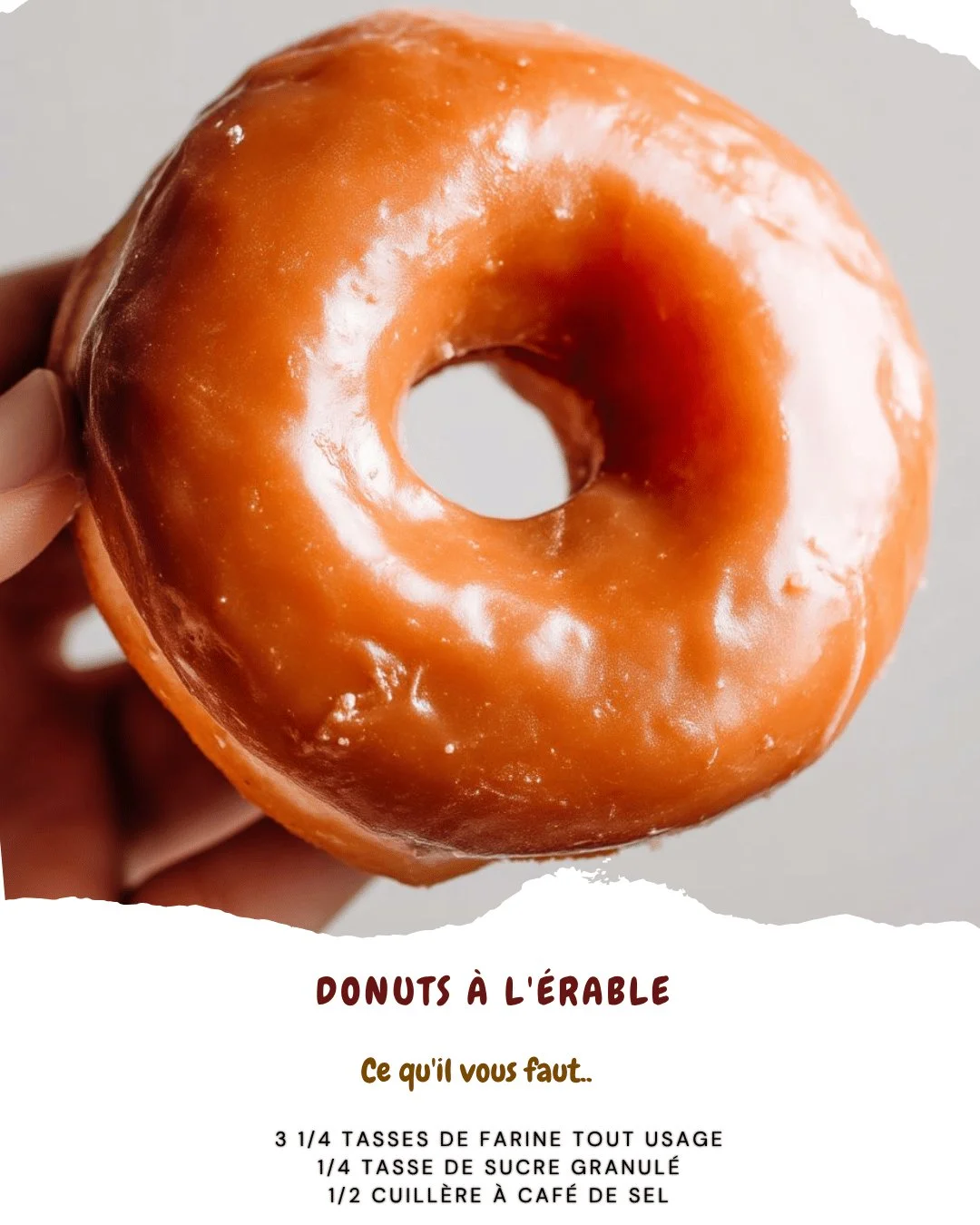 Donuts à l'érable garnis et prêts à déguster sur une assiette