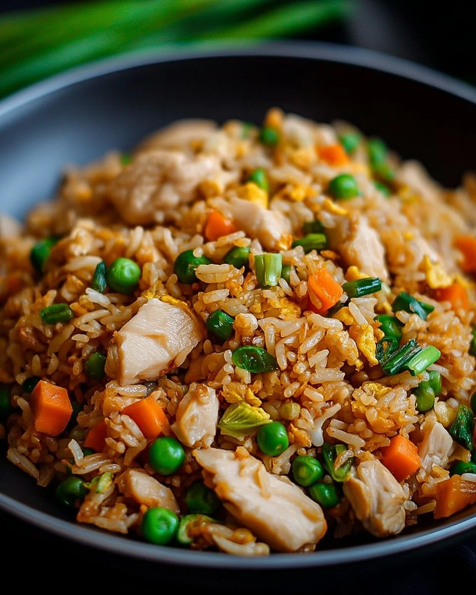 Recette de riz frit au poulet savoureux et facile à réaliser