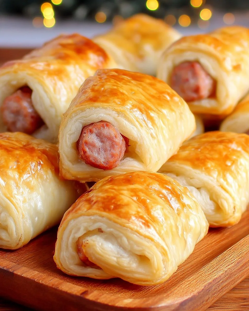 Feuilletés croustillants à la saucisse, parfaits pour les apéritifs