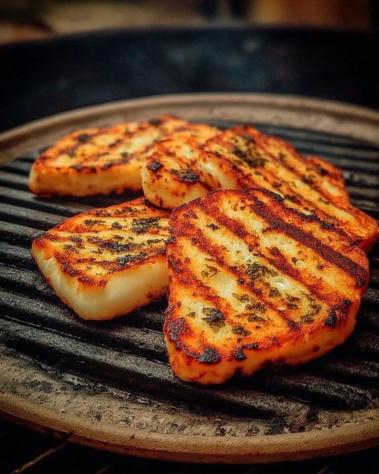 Fromage grillé au barbecue avec légumes grillés en arrière-plan
