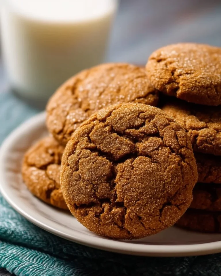 Galettes à la mélasse de grand-maman sur une assiette en bois