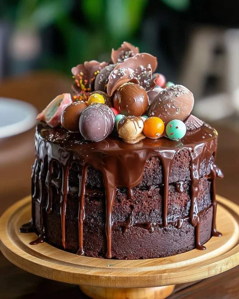 Gâteau au chocolat ultra indulgent avec garniture drip