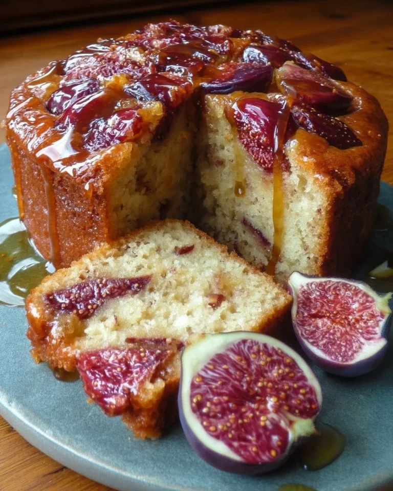 Gâteau aux figues et au miel, un délice sucré fait maison.