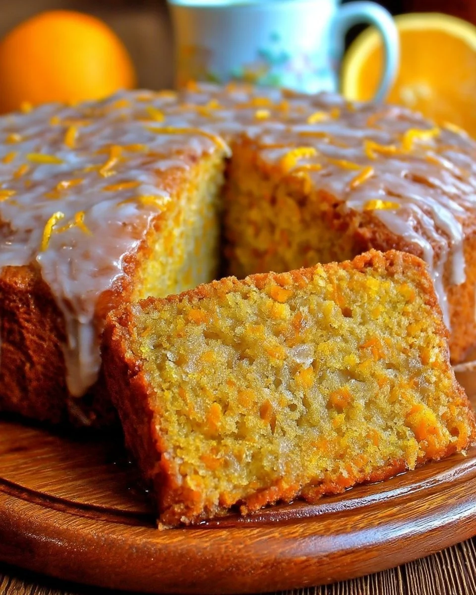 Gâteau de Pâques carotte et orange glacé, dessert gourmand pour célébrer Pâques.