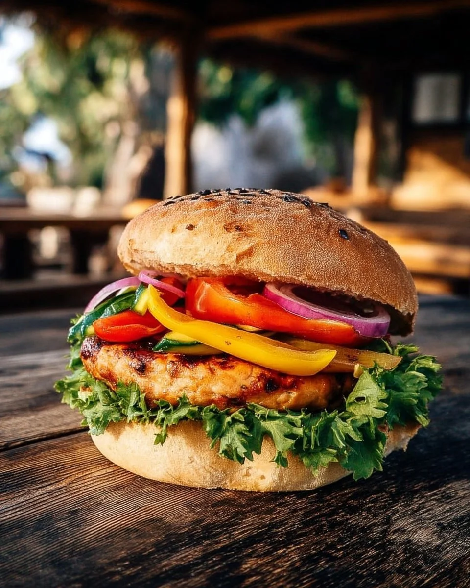 Burgers végétariens grillés sur le barbecue, savoureux et sains