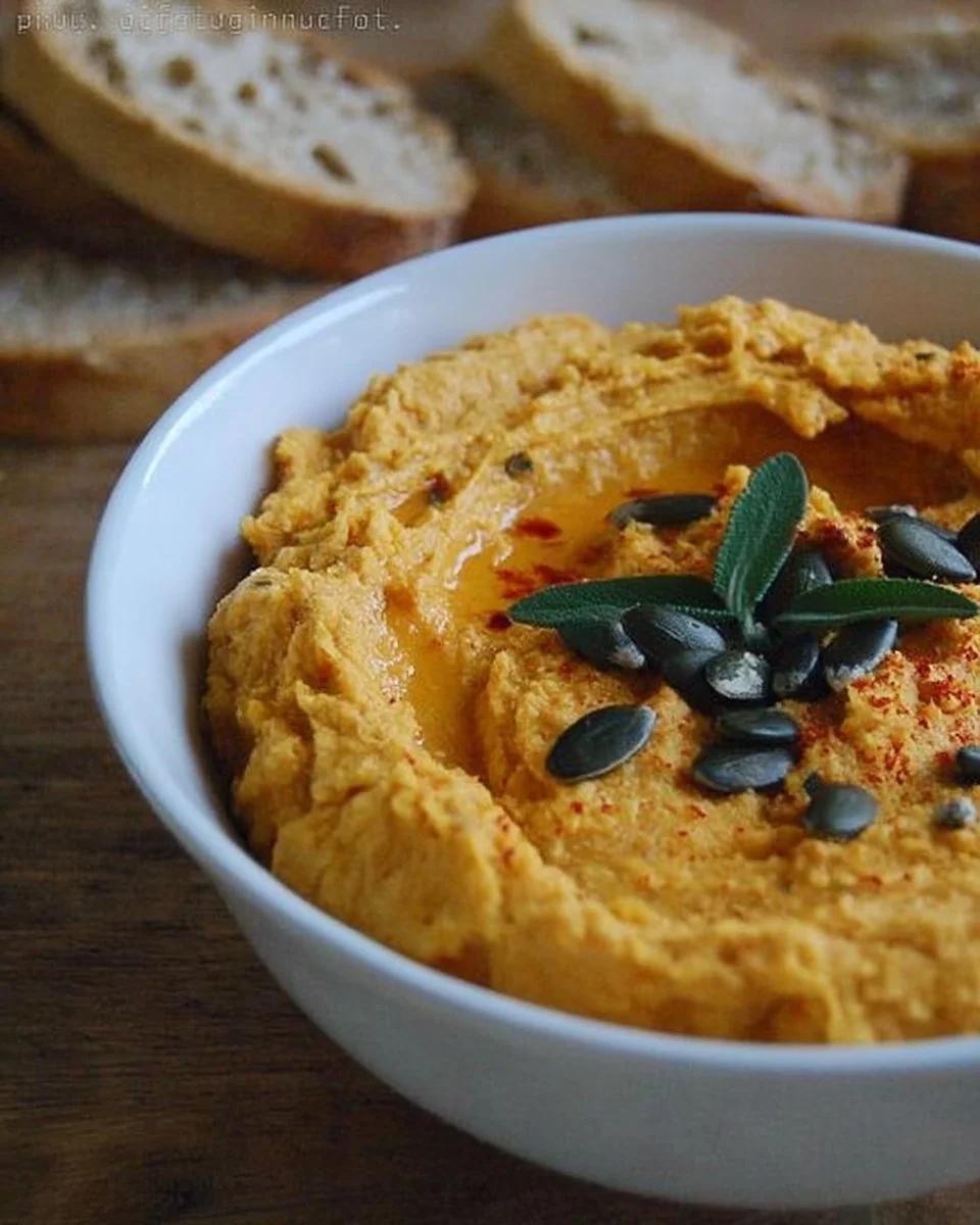 Bol de houmous aux carottes, garniture colorée et saine pour apéritif