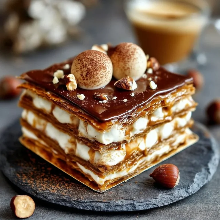 Millefeuille Chocolat & Noisettes, dessert élégant et savoureux