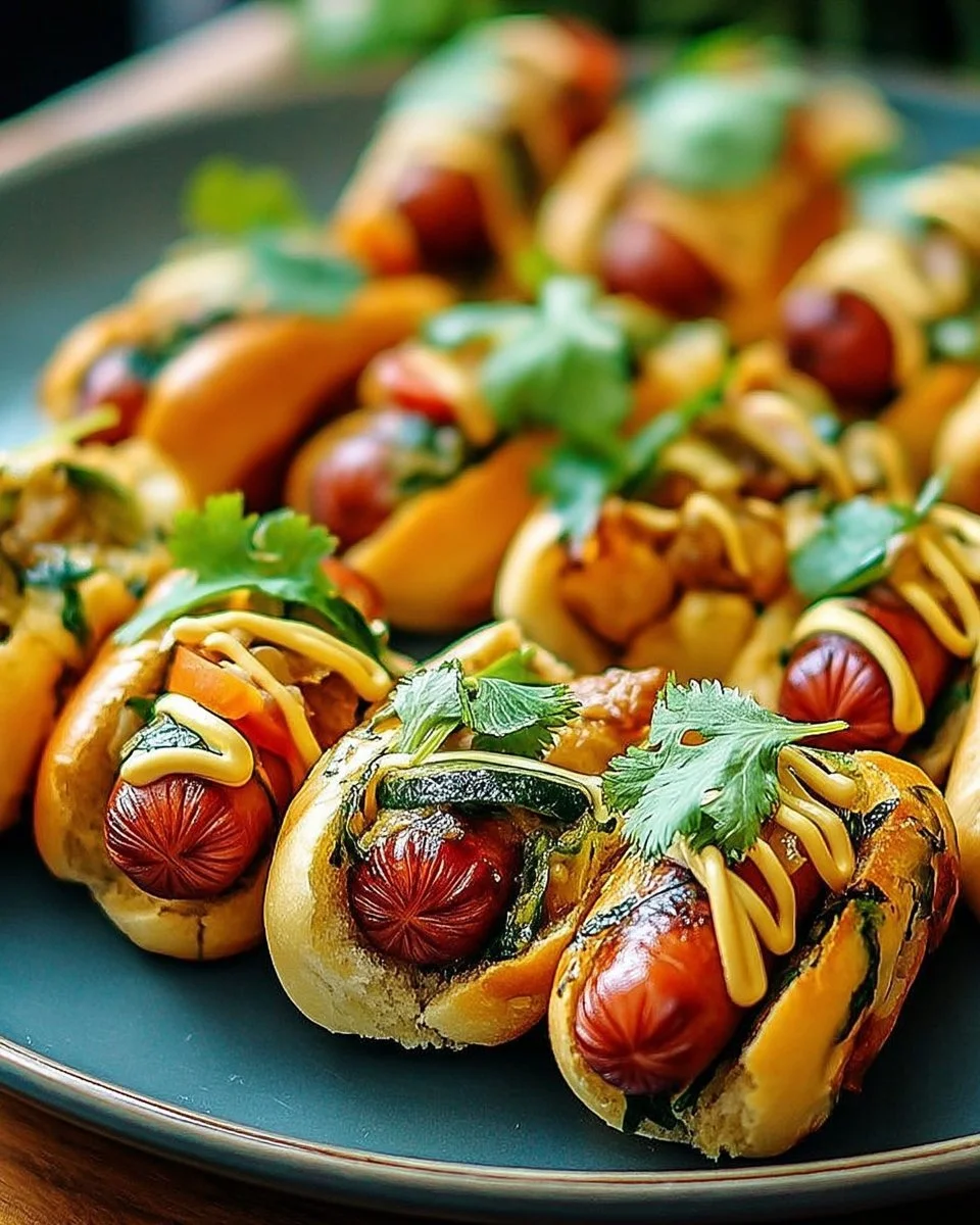 Mini hot-dogs végétariens au curry savoureux