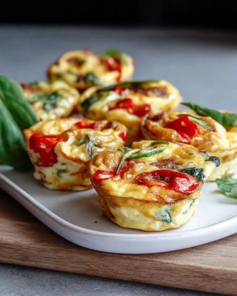 Miniature omelets garnies de chorizo et de poivrons colorés