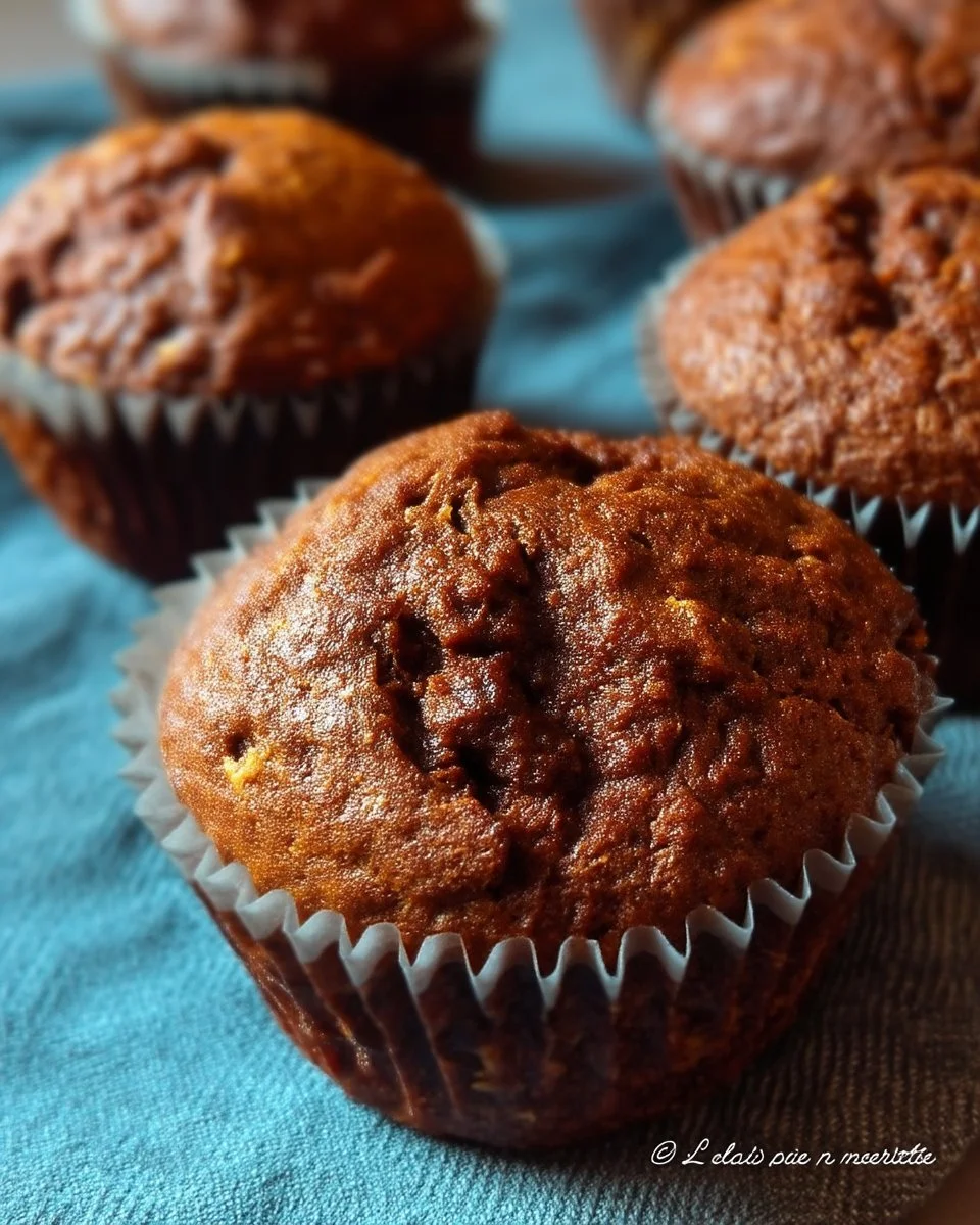 Muffins à la mélasse moelleux et dorés, prêts à être dégustés.