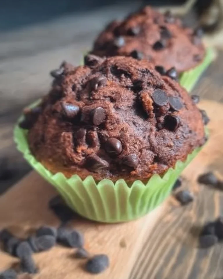 Muffins aux courgettes et pépites de chocolat, savoureux et moelleux