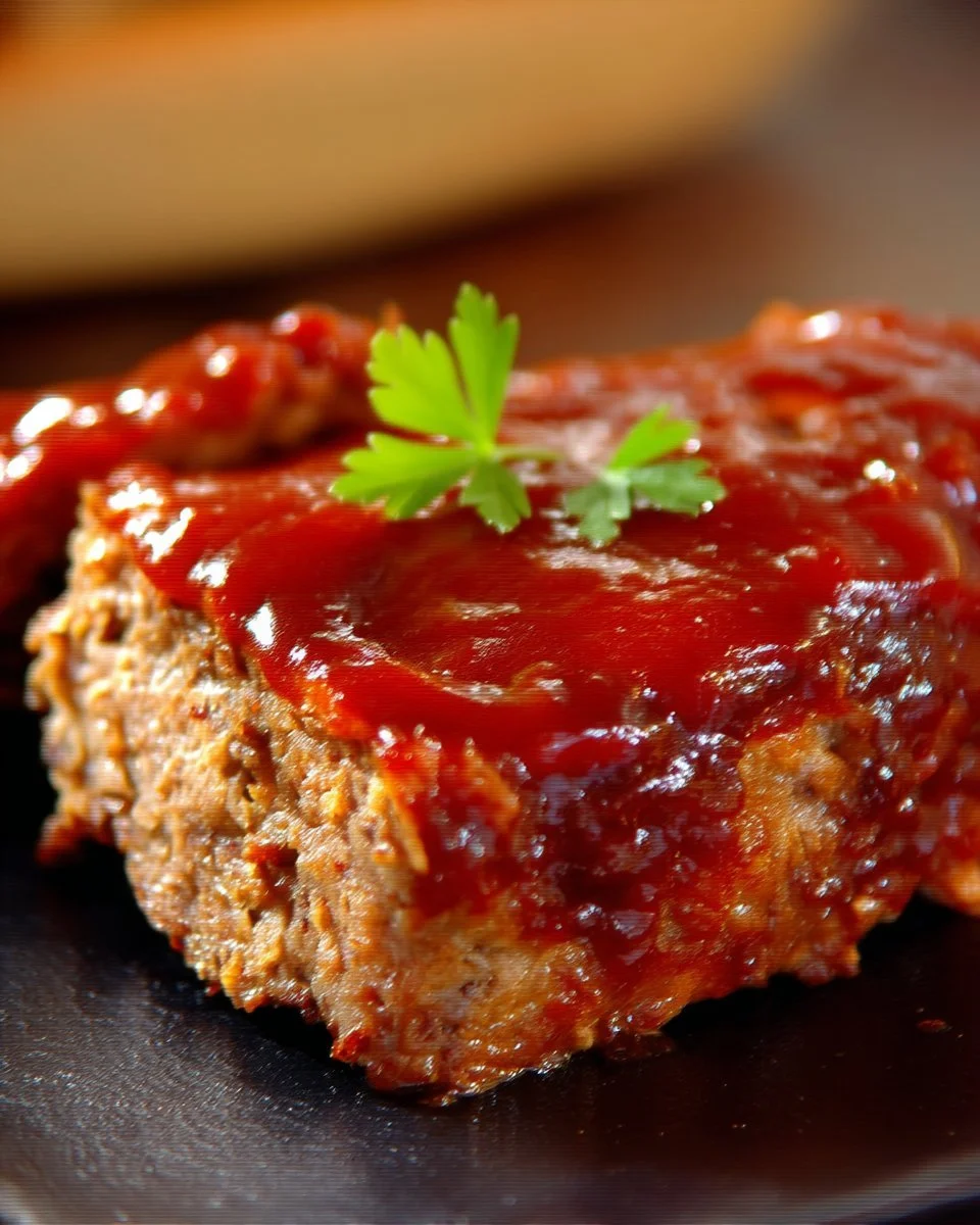 Pain de viande au bœuf haché cuit, servi avec des légumes.