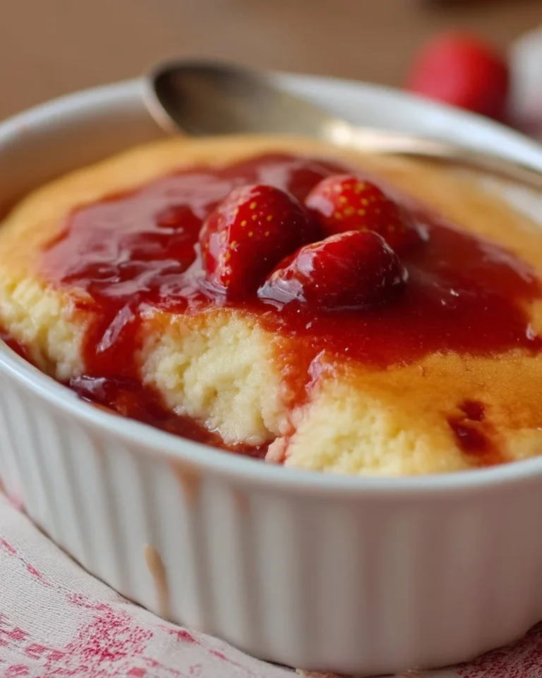 Pouding érable aux fraises, un dessert sucré et frais parfait pour les gourmands.