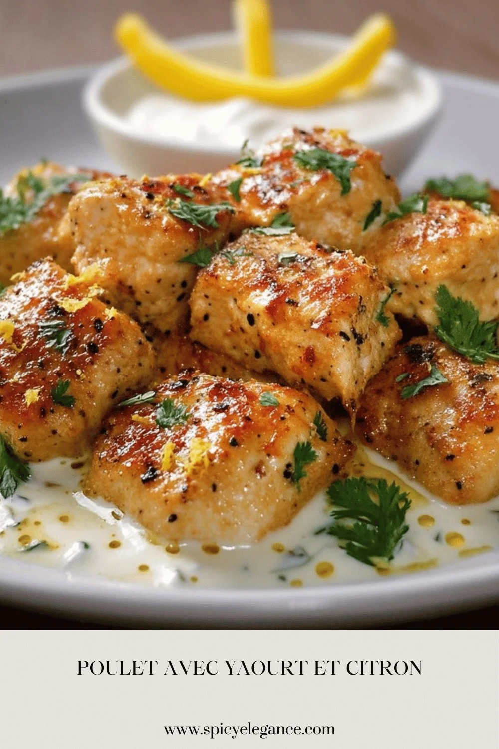 Recette de poulet yaourt et citron, plat savoureux et rafraîchissant