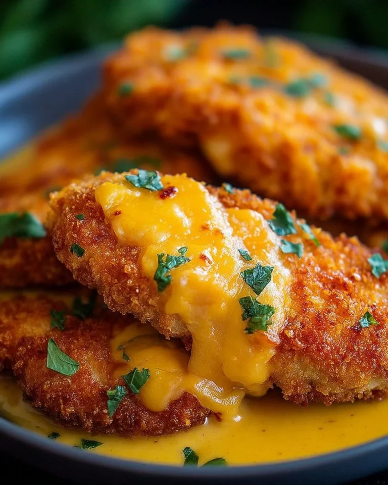 Recette de poulet croustillant au cheddar, doré et savoureux