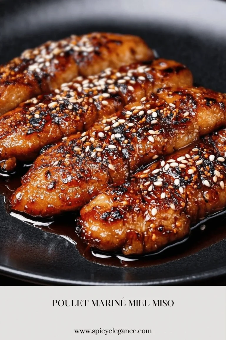 Poulet mariné au miel et miso, prêt à être cuisiné