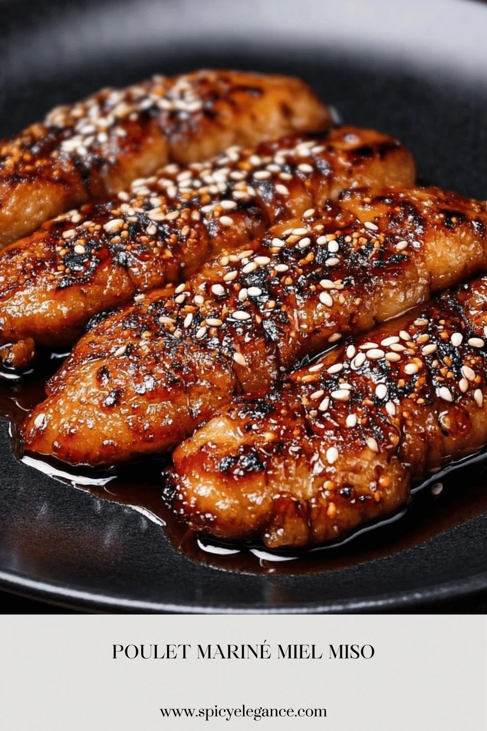 Poulet mariné au miel et miso, prêt à être cuisiné