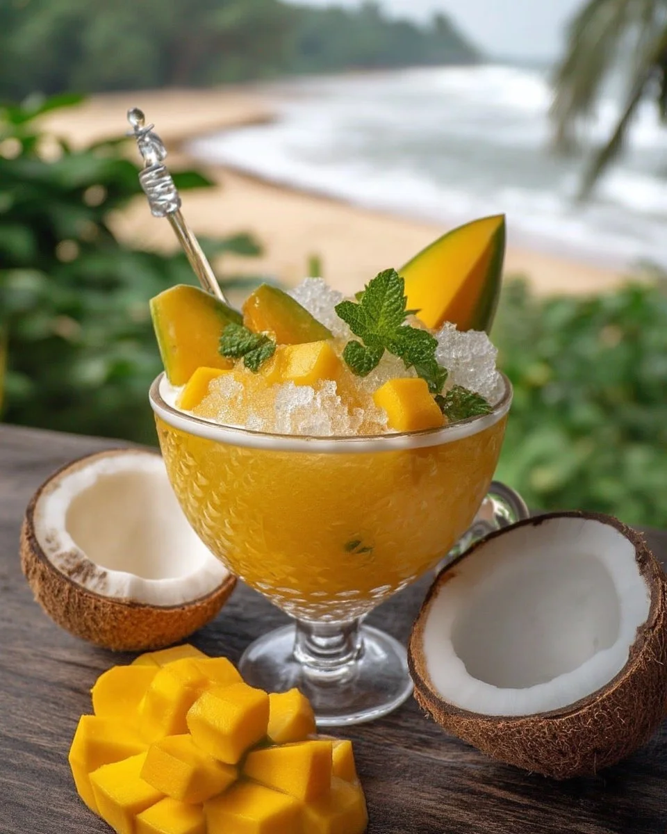 Punch Mangue-Coco doux et exotique, boisson tropicale rafraîchissante